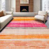 Ultra Soft Area Rug, Non Slip, Stain Resistant, Washable Area Rugs for Living Room, Bedroom, Enchanting Multicolored Sunshine Design(Orange)