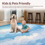 Ultra Soft Area Rug, Non Slip, Stain Resistant, Washable Area Rugs for Living Room, Bedroom, Sky-inspired Soft Blue Aesthetic(Blue)