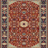 Chic Modern Ogee Style Motif(Red)