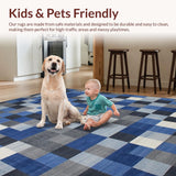 Vibrant Retro Patchwork Aesthetic(Blue)
