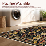 Ultra Soft Area Rug, Non Slip, Stain Resistant, Washable Area Rugs for Living Room, Bedroom, Handmade Reversible Multi Color Entryway Rug(Red)
