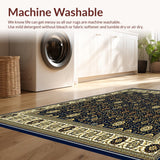 Ultra Soft Area Rug, Non Slip, Stain Resistant, Washable Area Rugs for Living Room, Bedroom, Geometric Round Jute Placemat Bohemian Artistry(Black)