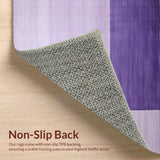 Ultra Soft Area Rug, Non Slip, Stain Resistant, Washable Area Rugs for Living Room, Bedroom, Trendy Solid Color Minimalism(Purple)
