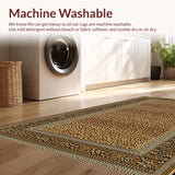 Ultra Soft Area Rug, Non Slip, Stain Resistant, Washable Area Rugs for Living Room, Bedroom, Trendy Urban Safari Inspired Look(Orange)
