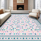 Ultra Soft Area Rug, Non Slip, Stain Resistant, Washable Area Rugs for Living Room, Bedroom, Playful Pastel Egg Design(Pink)