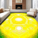 Colorful Sunburst Geometric Motif(Yellow)