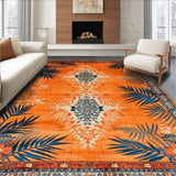 Ultra Soft Area Rug, Non Slip, Stain Resistant, Washable Area Rugs for Living Room, Bedroom, Creative Youthful Tiger Theme Decor(Orange)