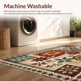 Ultra Soft Area Rug, Non Slip, Stain Resistant, Washable Area Rugs for Living Room, Bedroom, Rustic Trout Entryway Braided Jute Rug(Beige)