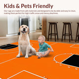 Ultra Soft Area Rug, Non Slip, Stain Resistant, Washable Area Rugs for Living Room, Bedroom, Striking Orange Sports Visual Appeal(Orange)