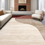 Ultra Soft Area Rug, Non Slip, Stain Resistant, Washable Area Rugs for Living Room, Bedroom, Urban Geometric Area Modern Beige & Burgundy(Beige)