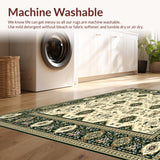 Olive Toned with Geometric and Floral Motifs(Beige)