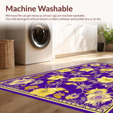 Ultra Soft Area Rug, Non Slip, Stain Resistant, Washable Area Rugs for Living Room, Bedroom, Chic Contemporary Patterned Display(Yellow)