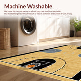 Ultra Soft Area Rug, Non Slip, Stain Resistant, Washable Area Rugs for Living Room, Bedroom, Sleek Contemporary Graphic Elements(Beige)