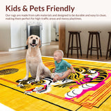 Ultra Soft Area Rug, Non Slip, Stain Resistant, Washable Area Rugs for Living Room, Bedroom, Chic Leopard Print Aesthetic(Yellow)