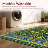 Bathroom Area with Floral Leaf Design(Green)