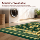 Ultra Soft Area Rug, Non Slip, Stain Resistant, Washable Area Rugs for Living Room, Bedroom, Beige & Green Waterproof Patio(Green)