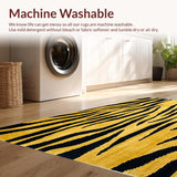 Ultra Soft Area Rug, Non Slip, Stain Resistant, Washable Area Rugs for Living Room, Bedroom, Modern Geometric Tiger Area(Gold)