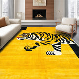 Ultra Soft Area Rug, Non Slip, Stain Resistant, Washable Area Rugs for Living Room, Bedroom, Yellow Black Tiger Area Rug for Boho Home Decor(Yellow)
