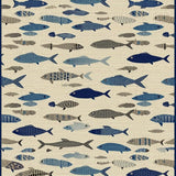 Rustic Earthy Fish Imagery(Beige)