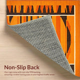 Ultra Soft Area Rug, Non Slip, Stain Resistant, Washable Area Rugs for Living Room, Bedroom, Eye-Catching Nature Inspired Pattern(Orange)