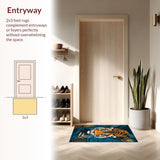 Ultra Soft Area Rug, Non Slip, Stain Resistant, Washable Area Rugs for Living Room, Bedroom, Exuberant Soft Botanical Touch(Orange)