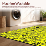 Ultra Soft Area Rug, Non Slip, Stain Resistant, Washable Area Rugs for Living Room, Bedroom, Modern Fun Phrase Statement Piece(Brown)