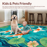 Lively Aqua Toned Decorative Scene(Blue)