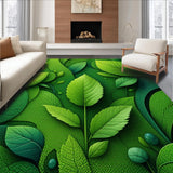 Ultra Soft Area Rug, Non Slip, Stain Resistant, Washable Area Rugs for Living Room, Bedroom, Cottagecore Green Moss Bathroom Mat Non-Slip Absorbent(Green)
