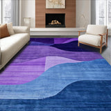Ultra Soft Area Rug, Non Slip, Stain Resistant, Washable Area Rugs for Living Room, Bedroom, Vibrant Abstract Geometric Aesthetics(Purple)