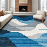 Subtle Grey Blue Geometric Elegance(Blue)