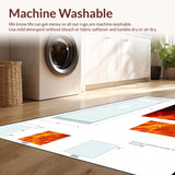 Ultra Soft Area Rug, Non Slip, Stain Resistant, Washable Area Rugs for Living Room, Bedroom, Bold Rustic Lava Flow Pattern(Brown)