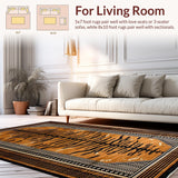 Ultra Soft Area Rug, Non Slip, Stain Resistant, Washable Area Rugs for Living Room, Bedroom, Chic Rustic Animal Print Elegance(Brown)