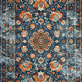 Elegant Distressed Geometric Arrangement(Blue)