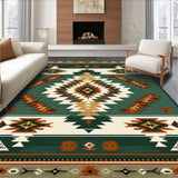 Ultra Soft Area Rug, Non Slip, Stain Resistant, Washable Area Rugs for Living Room, Bedroom, Elegant Abstract Southwestern Design(Brown)