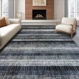 Ultra Soft Area Rug, Non Slip, Stain Resistant, Washable Area Rugs for Living Room, Bedroom, Graphic Zebra: Striped Decor Rug, Contemporary Floor Art(Gray)