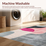 Ultra Soft Area Rug, Non Slip, Stain Resistant, Washable Area Rugs for Living Room, Bedroom, Non-Slip Boho Living Room Meditation Rug(Gray)