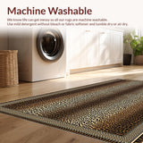 Ultra Soft Area Rug, Non Slip, Stain Resistant, Washable Area Rugs for Living Room, Bedroom, Eclectic Multicolor Animal Print(Brown)