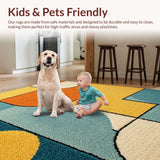Ultra Soft Area Rug, Non Slip, Stain Resistant, Washable Area Rugs for Living Room, Bedroom, Non-Slip Vibrant Meditation Space Tufted Rug(Yellow)