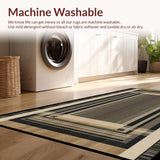 Farmhouse Striped Entrance Layered Doormat Porch Welcome Mat(Beige)