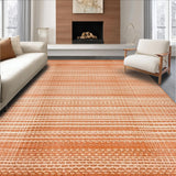 Ultra Soft Area Rug, Non Slip, Stain Resistant, Washable Area Rugs for Living Room, Bedroom, Chic Rubber Backed Design(Orange)