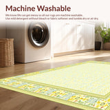 Ultra Soft Area Rug, Non Slip, Stain Resistant, Washable Area Rugs for Living Room, Bedroom, Fresh Meadow Indoor(Yellow)