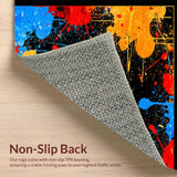 Ultra Soft Area Rug, Non Slip, Stain Resistant, Washable Area Rugs for Living Room, Bedroom, Machine for Office(Black)