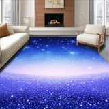 Ultra Soft Area Rug, Non Slip, Stain Resistant, Washable Area Rugs for Living Room, Bedroom, Ombre Starry Shaggy Aesthetic(Blue)