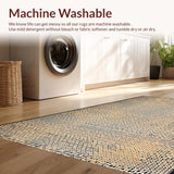 Ultra Soft Area Rug, Non Slip, Stain Resistant, Washable Area Rugs for Living Room, Bedroom, Elegant Western Themed Texture(Beige)