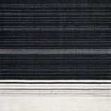 Ultra Soft Area Rug, Non Slip, Stain Resistant, Washable Area Rugs for Living Room, Bedroom, Classic Dual-Tone Linear Pattern Indoor Outdoor Washable Floor Covering(Black)