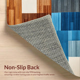 Ultra Soft Area Rug, Non Slip, Stain Resistant, Washable Area Rugs for Living Room, Bedroom, Abstract Blue Brown Living Room Non-Slip Carpet(Blue)