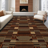 Ultra Soft Area Rug, Non Slip, Stain Resistant, Washable Area Rugs for Living Room, Bedroom, Whimsical Retro Animal Print(Brown)