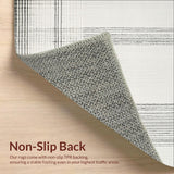 Ultra Soft Area Rug, Non Slip, Stain Resistant, Washable Area Rugs for Living Room, Bedroom, Elegant Dual-Tone Reversible Rug with Contemporary Linear Design(Gray)