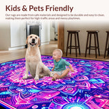 Striking UV Reactive Circular Art(Purple)