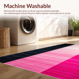 Ultra Soft Area Rug, Non Slip, Stain Resistant, Washable Area Rugs for Living Room, Bedroom, Chic Contemporary Gradient Style(Pink)